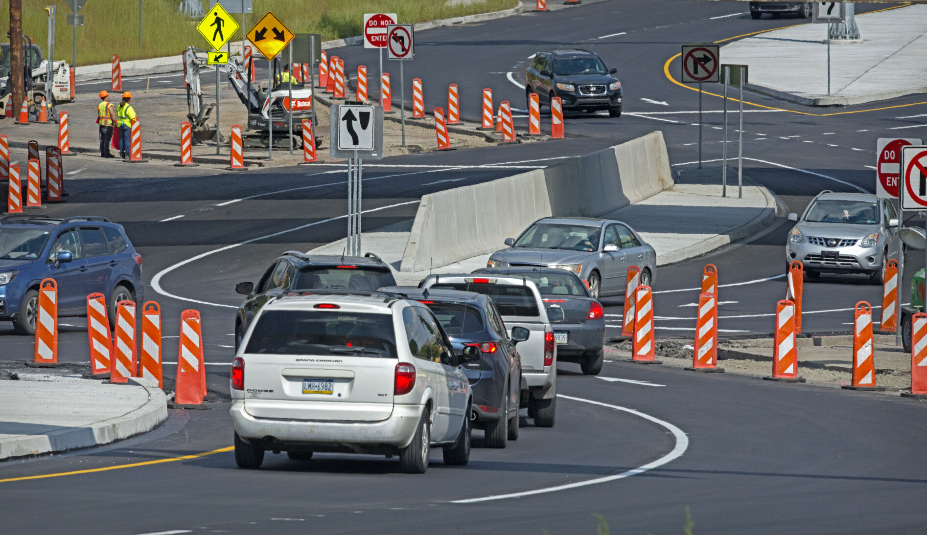 Ephrata diverging diamond instersection
